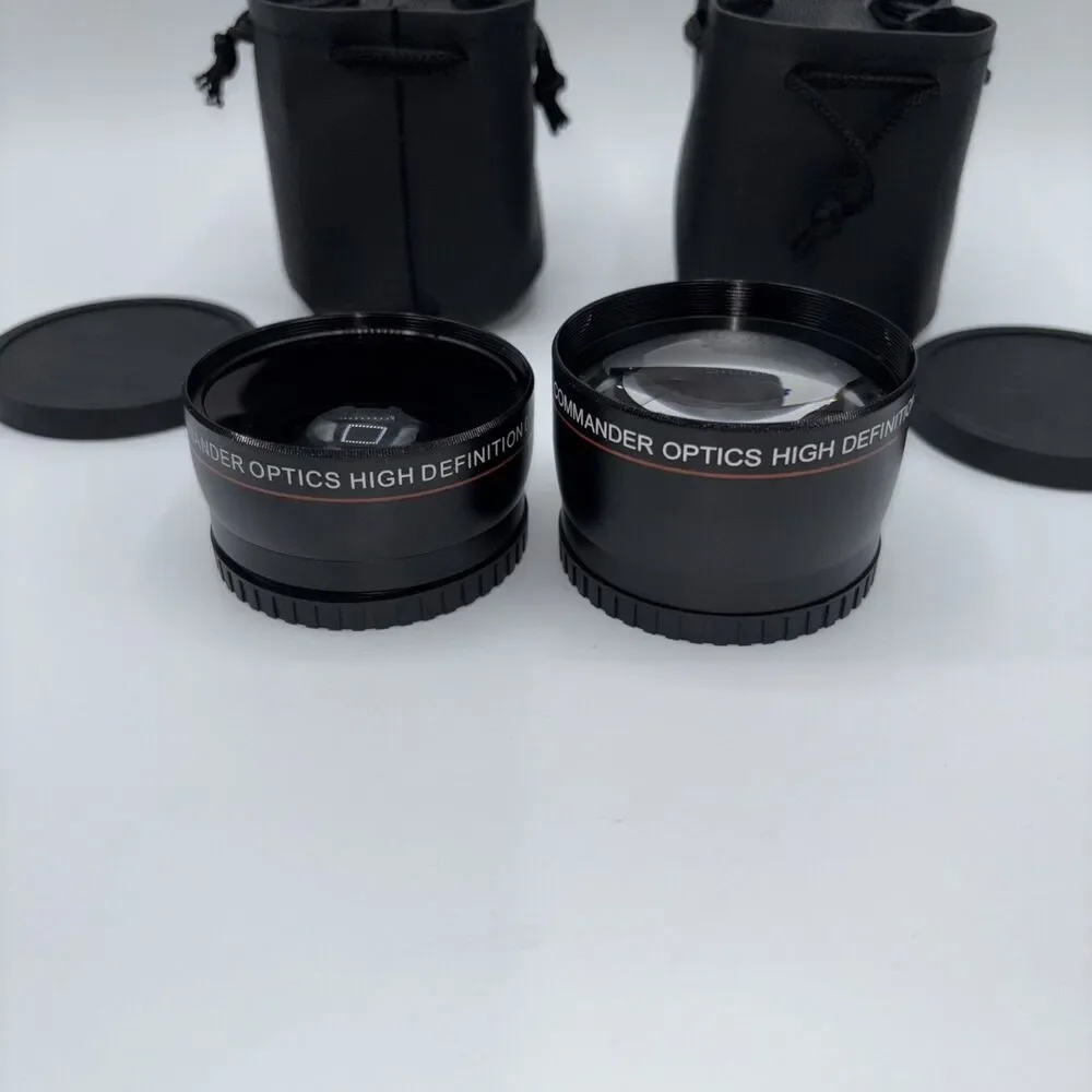 Commander Optics 0.43x HD 58mm Wide Angle Lens + 2.2x HD 58mm Telephoto Lens